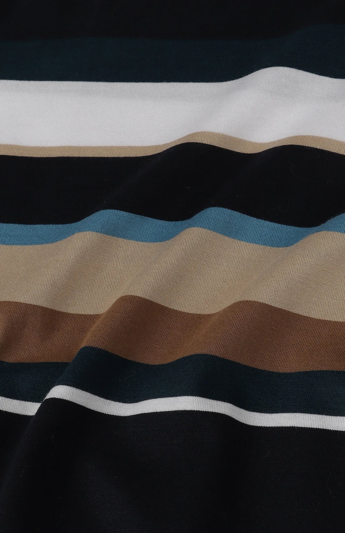 Pringle Lance Stripe Mercerised Golfer Navy.