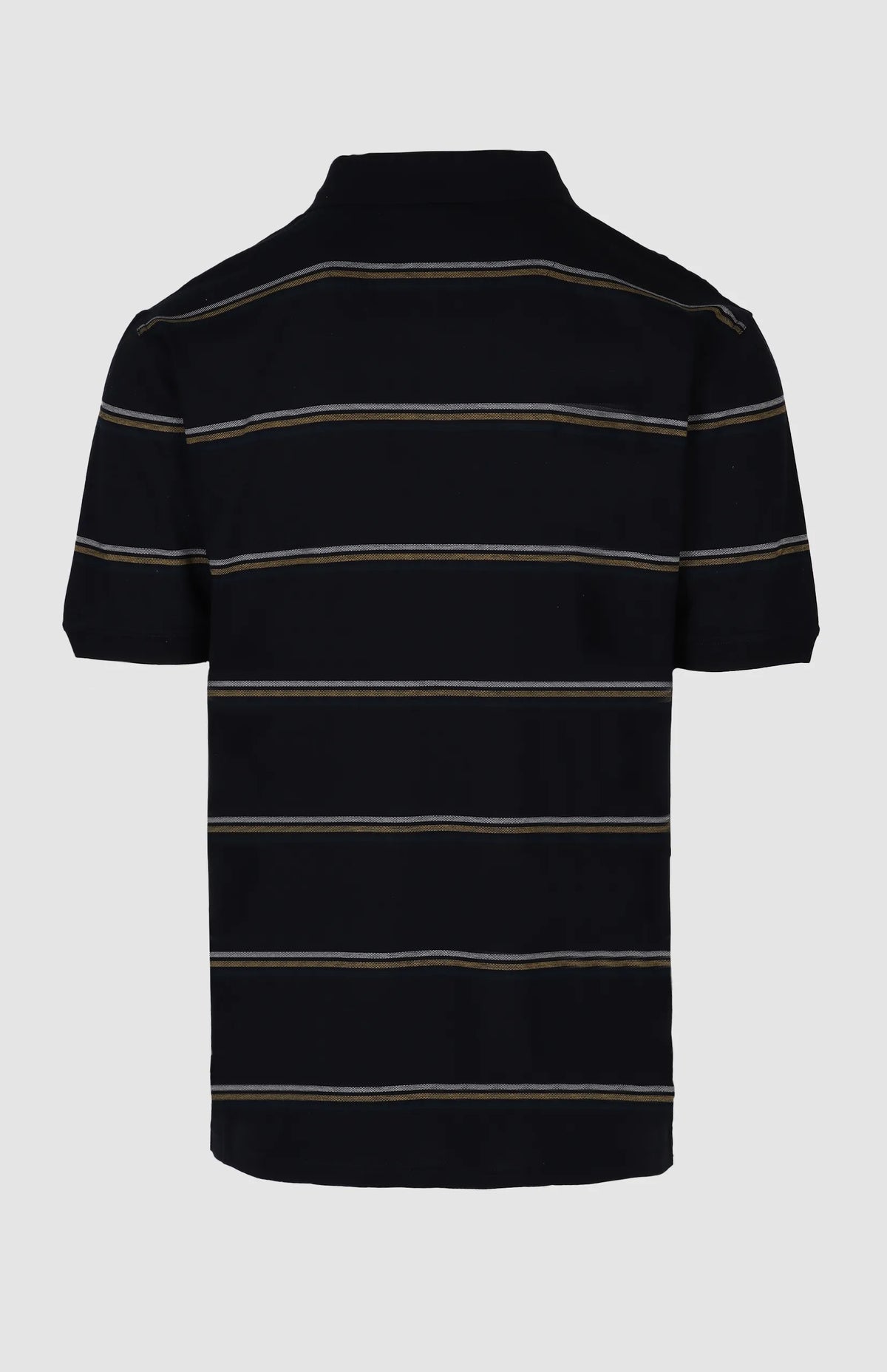 Pringle Scott Stripe Mercerised Golfer Navy