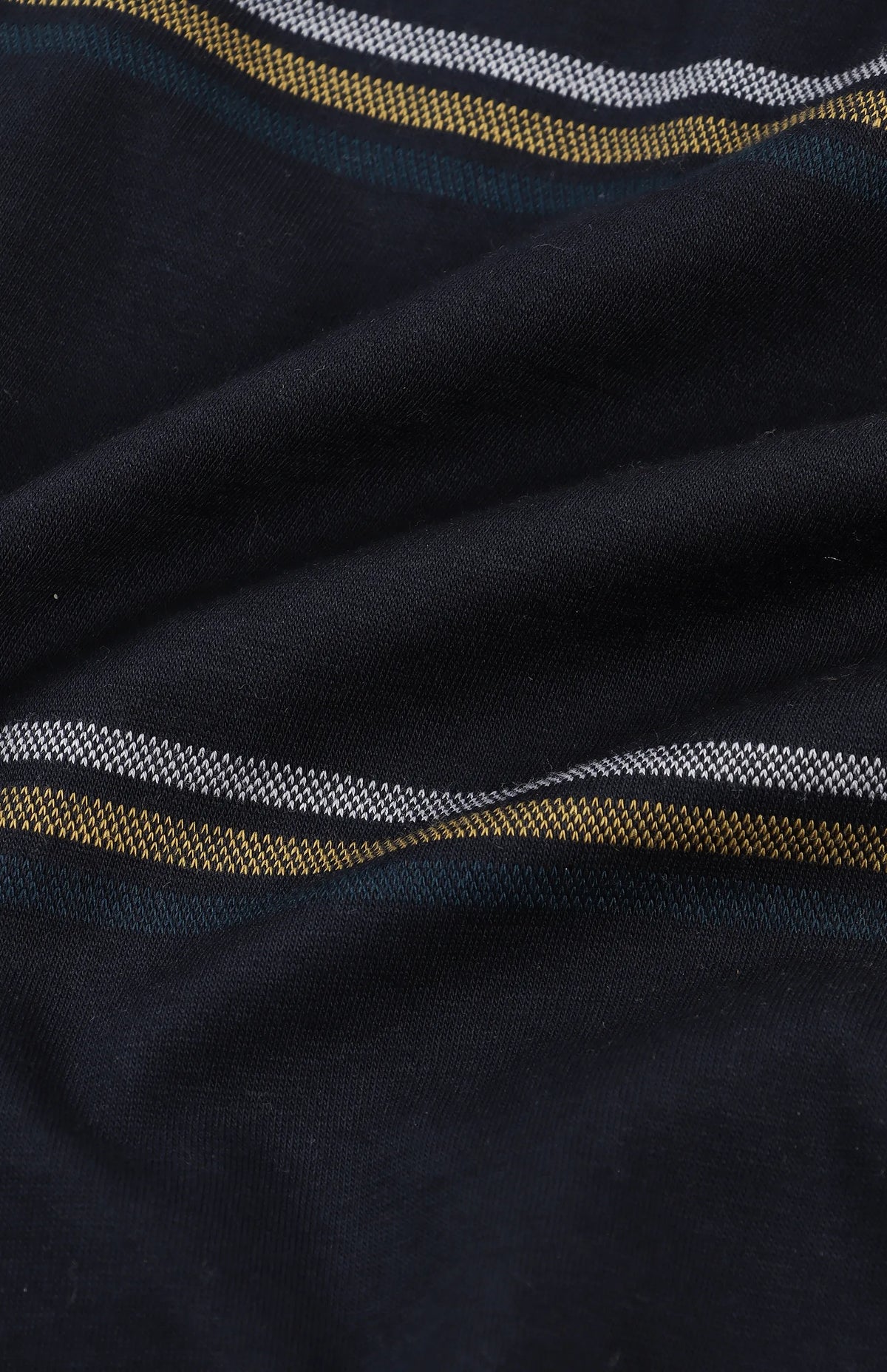 Pringle Scott Stripe Mercerised Golfer Navy