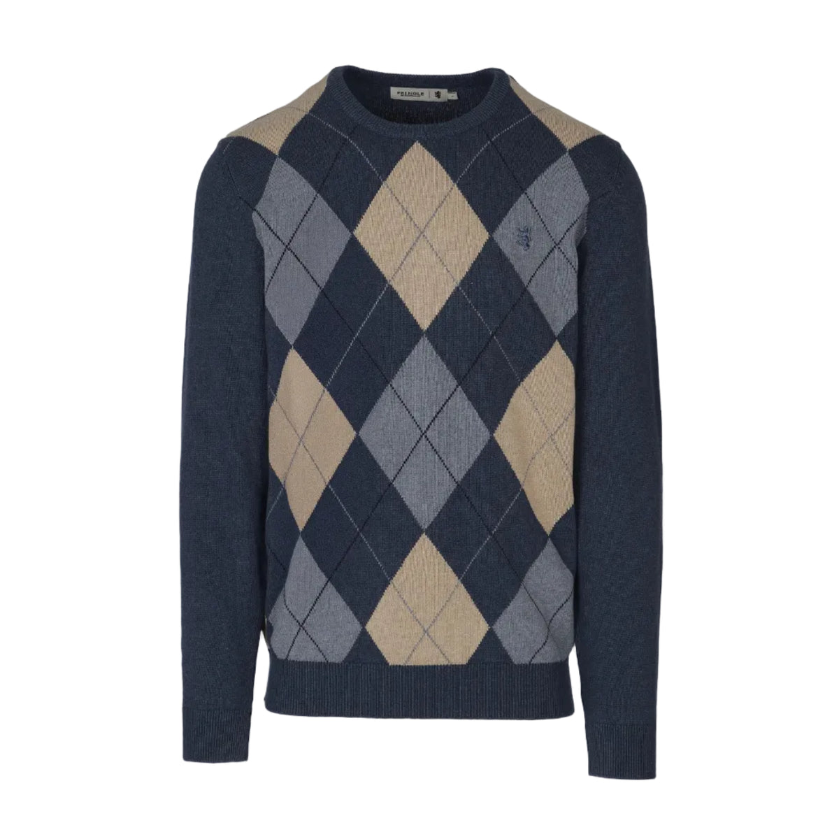 Pringle Paul Argyle Crew Knit-Blue