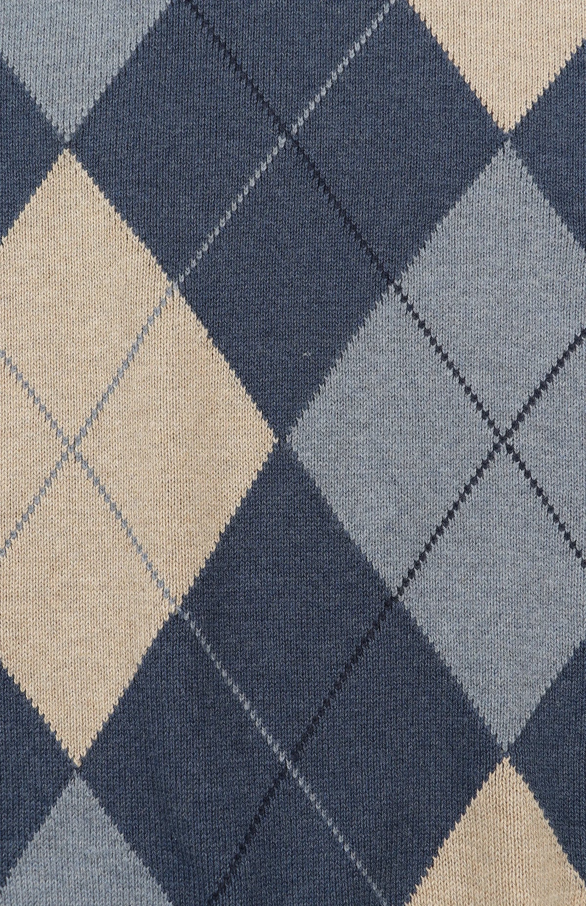 Pringle Paul Argyle Crew Knit-Blue