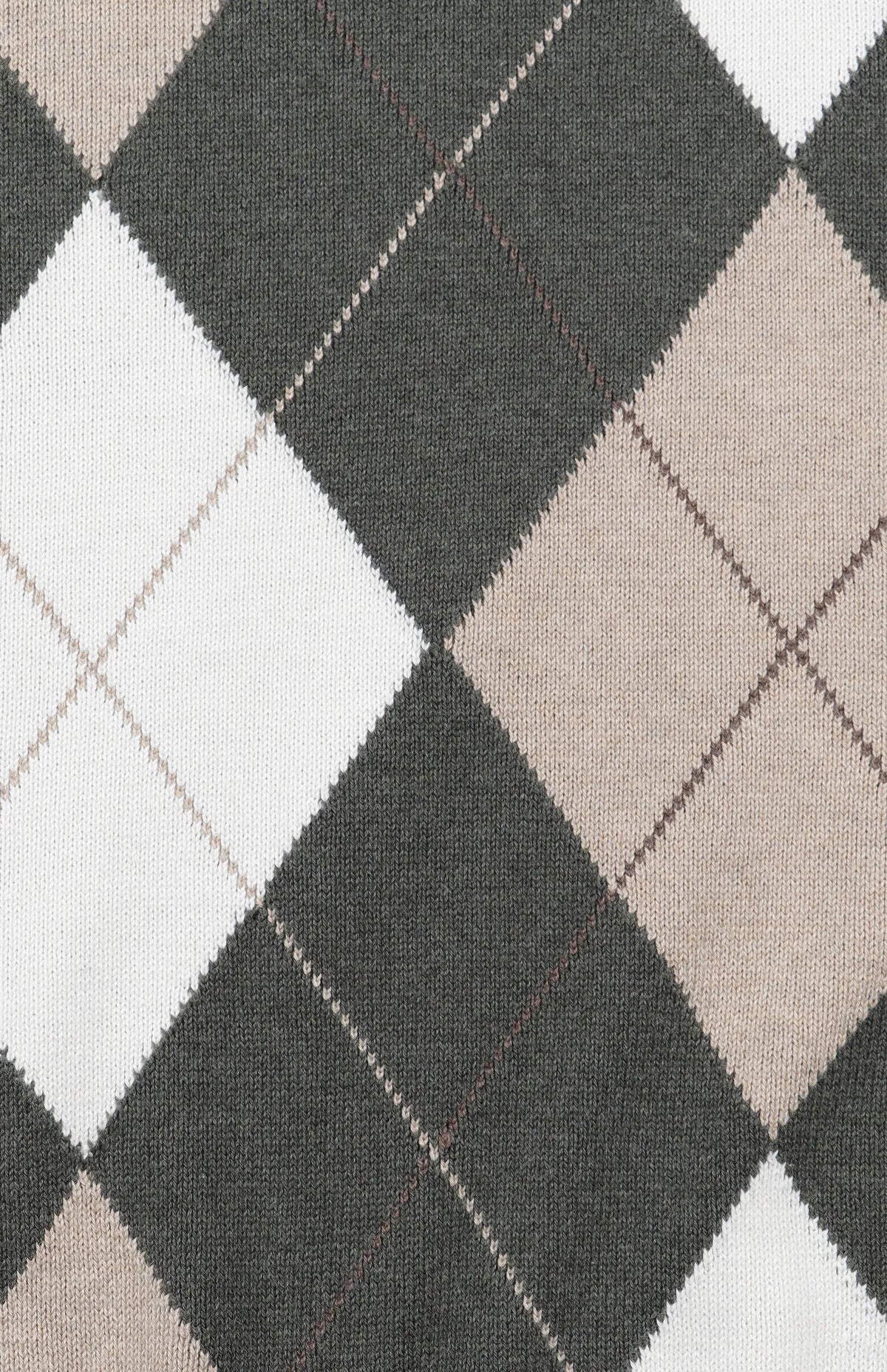 Pringle Paul Argyle Crew Knit-Olive