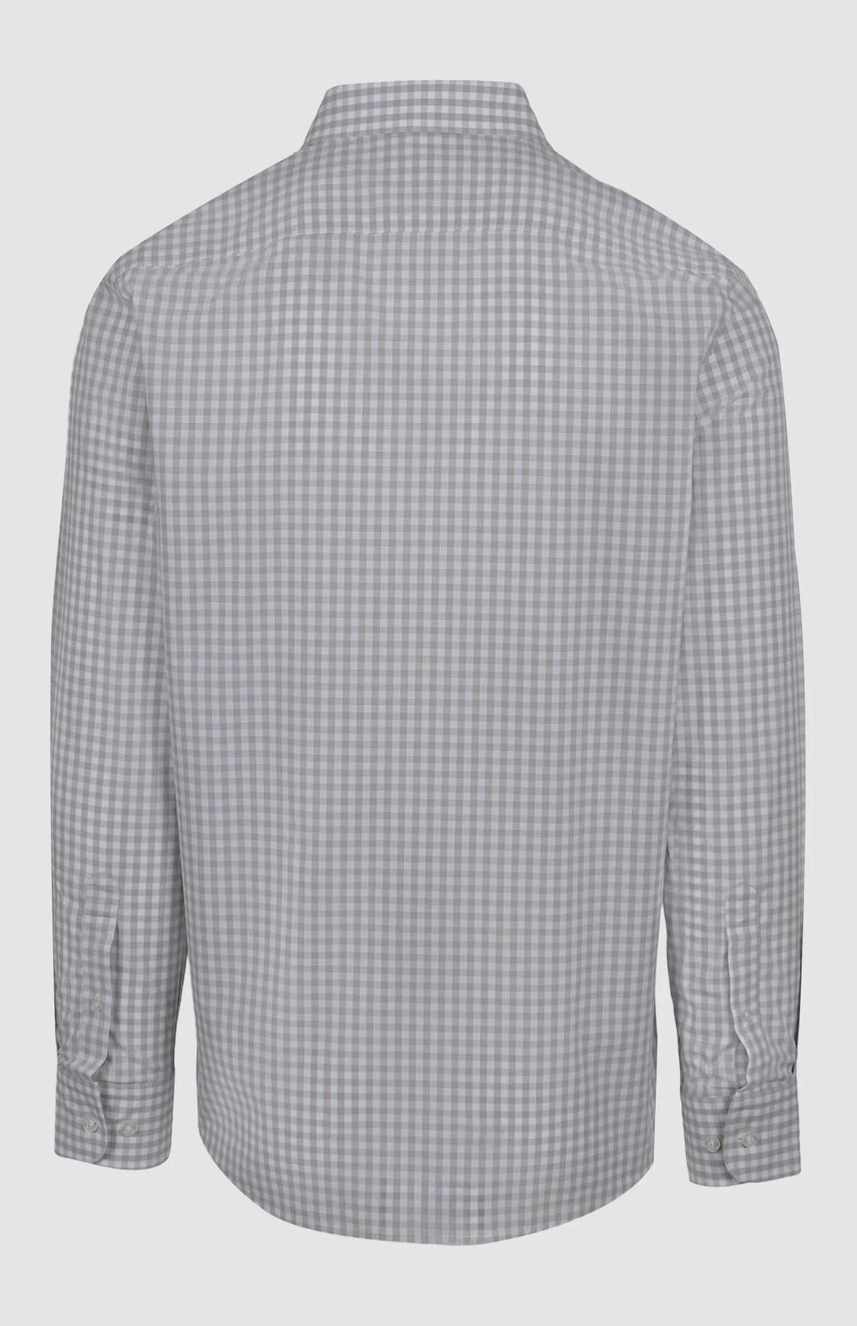Pringle Bernard Gingham Easy Care LS Tailored Shirt- Grey MSLS1971 PR112113
