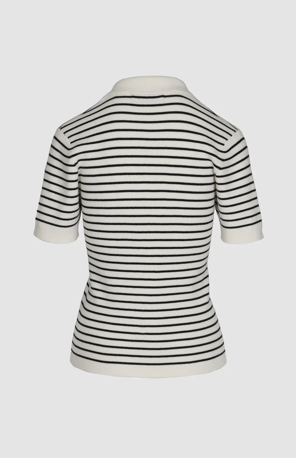 Pringle Maeve Rib Knit Stripe Golfer PR112158-MILK