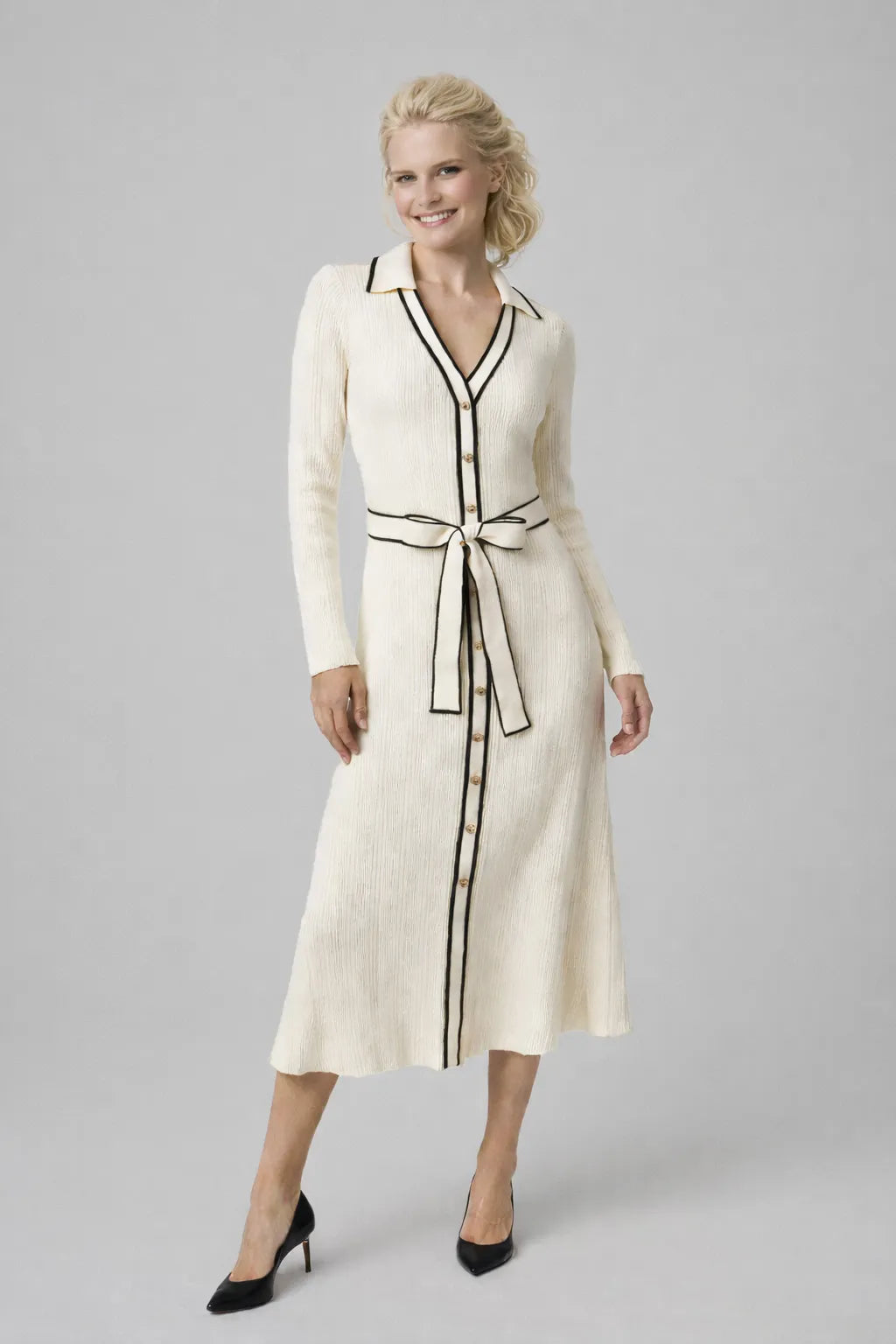 Pringle Felicity Knit Dress-White PR112163-WHIT