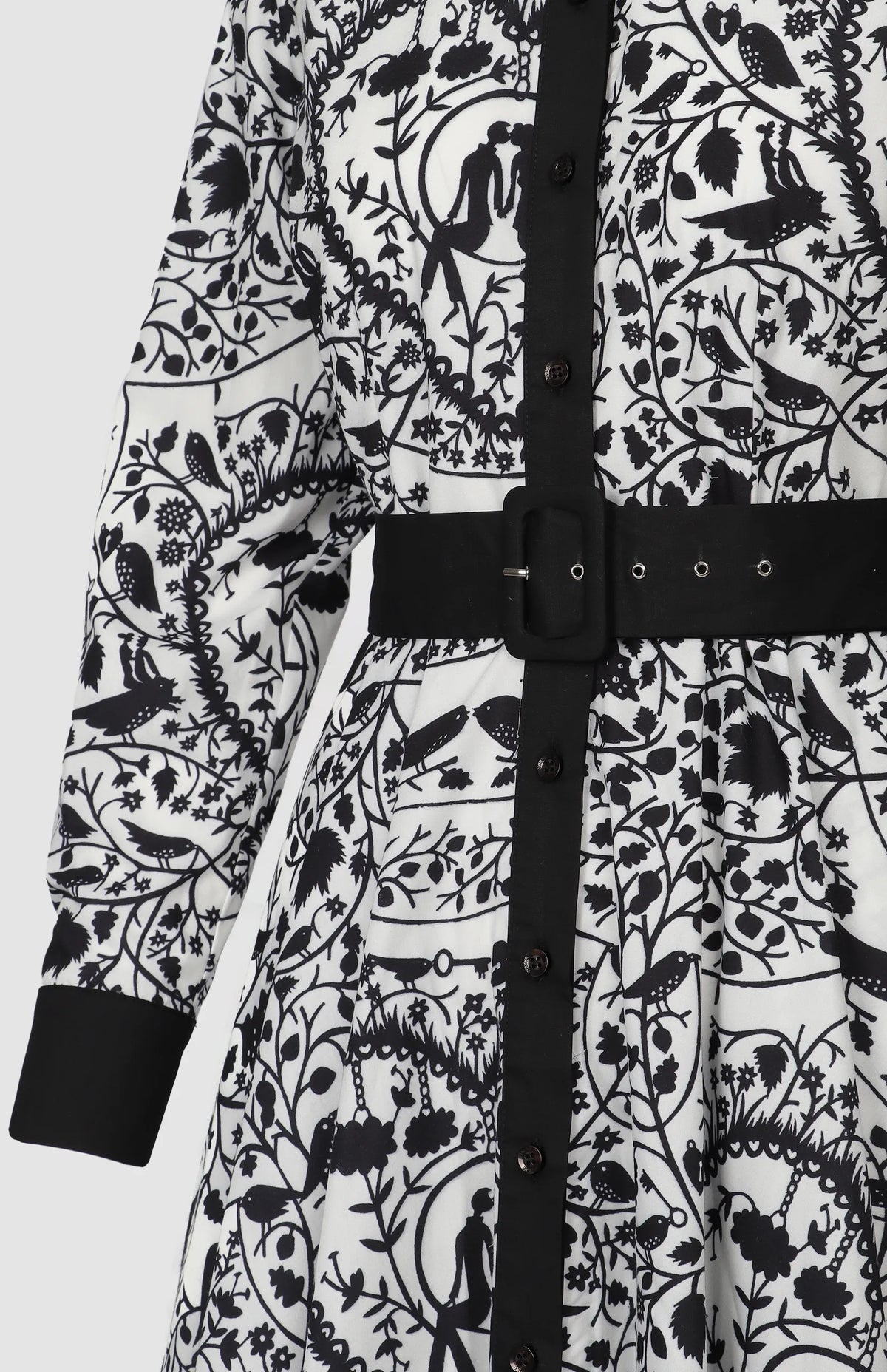 Pringle Natalie Printed Shirt Dress -Black/White PR112183-BLAC