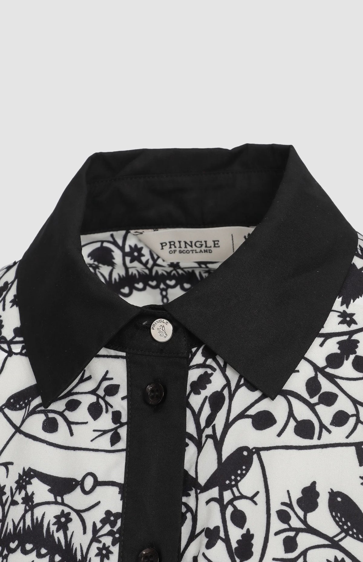 Pringle Natalie Printed Shirt Dress -Black/White PR112183-BLAC