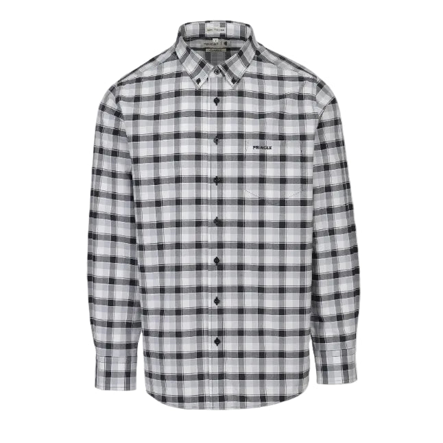 Pringle Lucas Oxford Check Long Sleeve Classic Shirt Navy MSLS1984 PR112205.