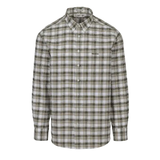Pringle Lucas Oxford Check Long Sleeve Classic Shirt Olive MSLS1984 PR112205.