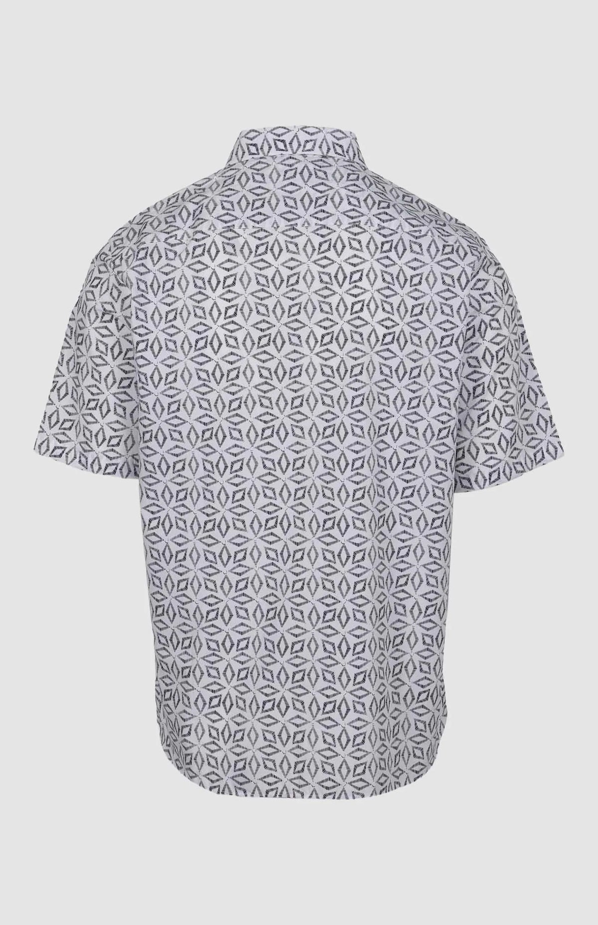 Pringle Men's Joshua Printed Tailored SS Golfer-Navy PR112344