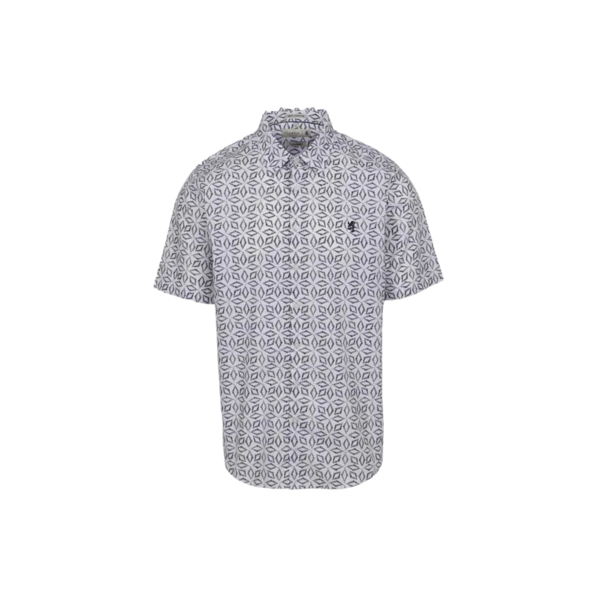 Pringle Men's Joshua Printed Tailored SS Golfer-Navy PR112344