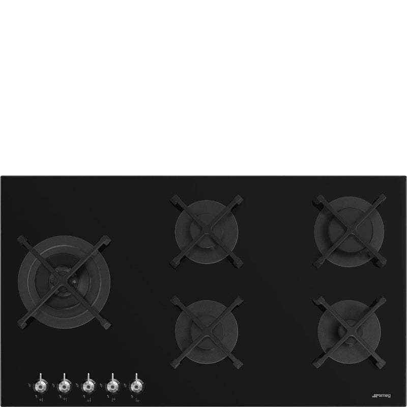 Smeg  90cm Gas on Glass Hob 5 Burner  - PV395LNSA2