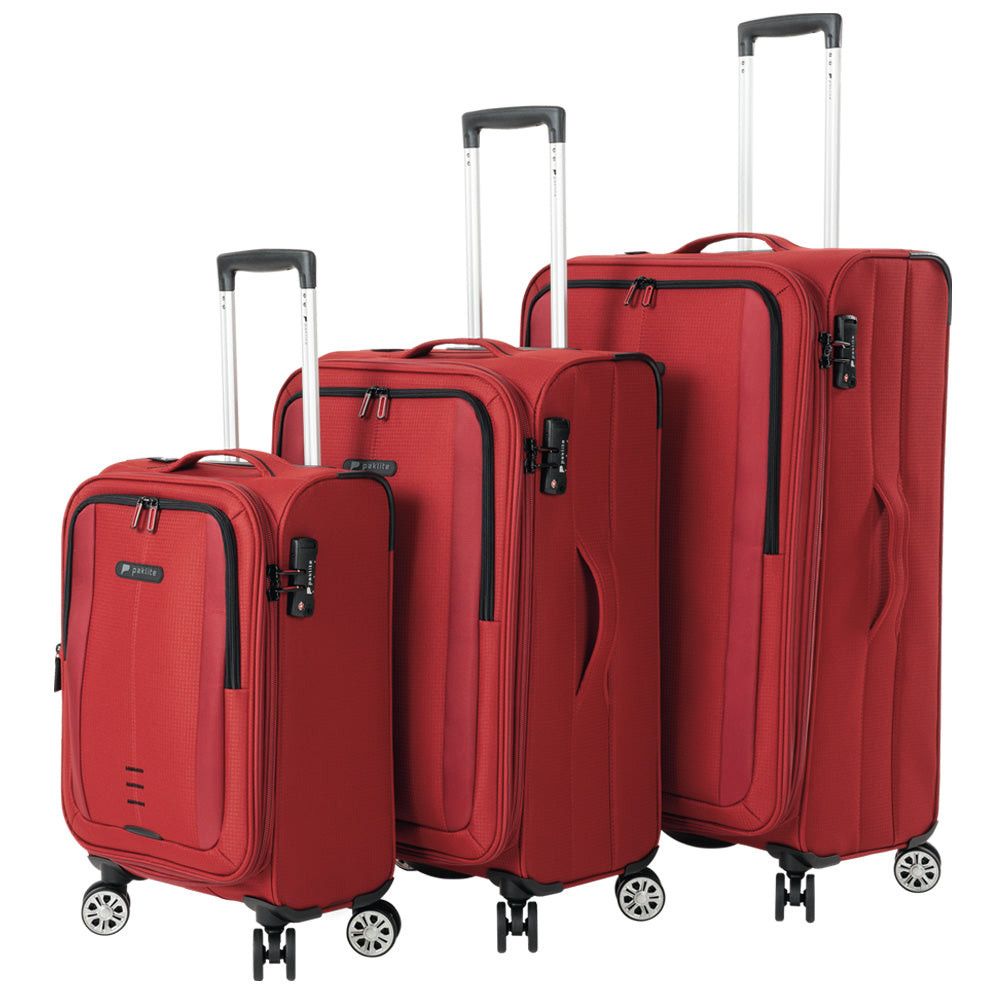 Paklite Featherweight 54cm Cabin Trolley Case Red FEA9232