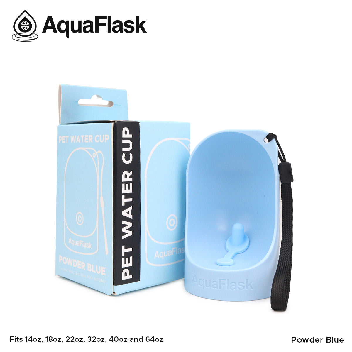 AquaFlask Pet Water Cup Powder Blue AF-B217