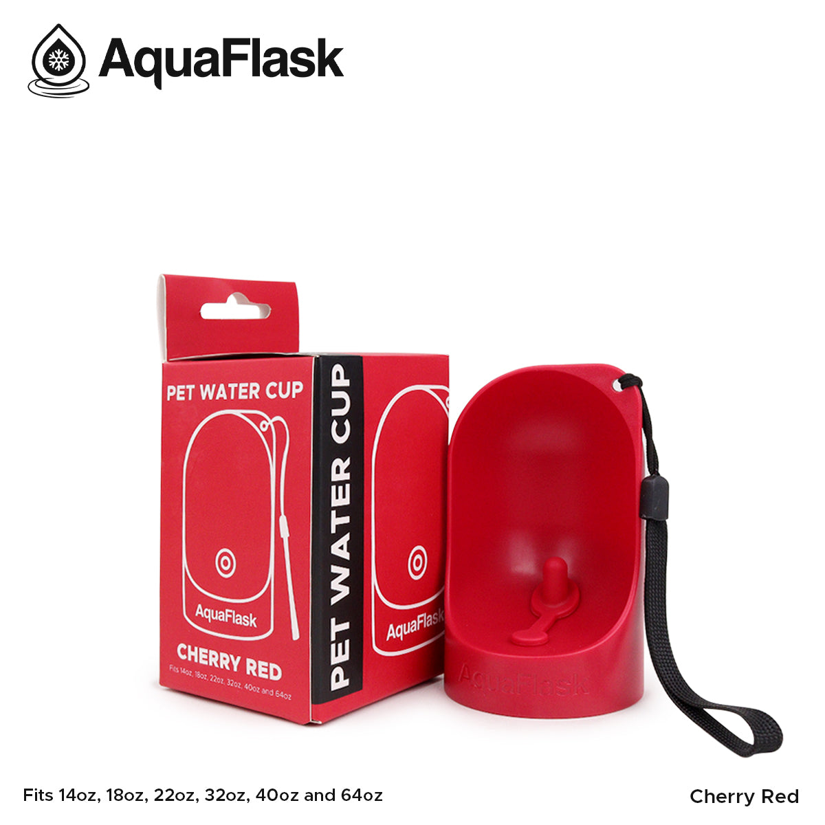 Aquaflask Pet Water Cup  Cherry Red AF-B208