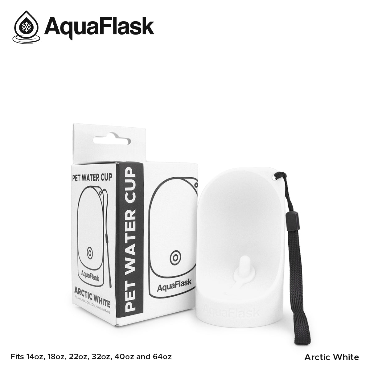 Aquaflask Pet Water Cup Arctic White AF-B206