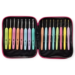 Aluminum Plastic Grip Crochet Hook Full Set (8015191572569)
