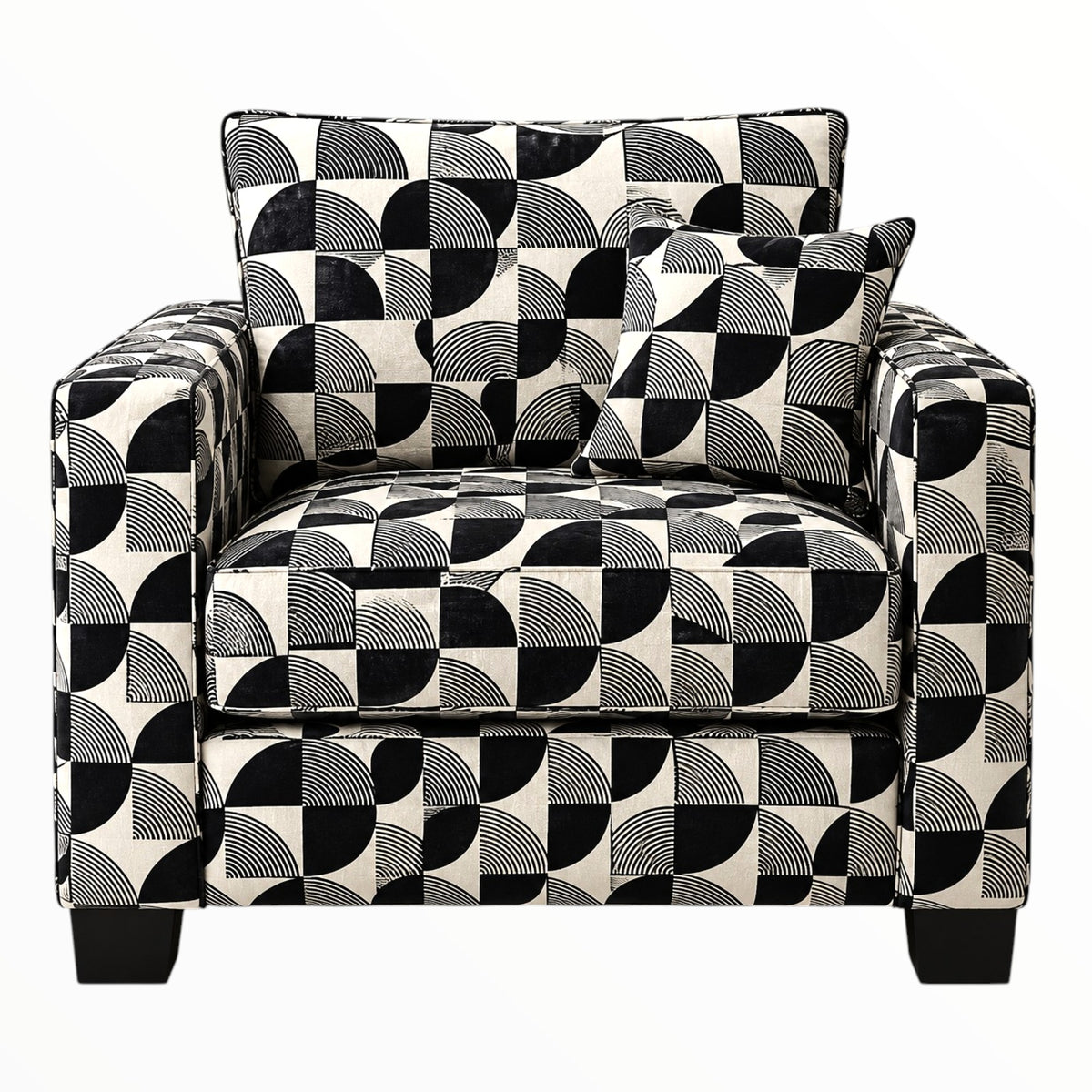 Piano Velvet Upholstery Fabric Piano Comic Black/White 140 cm.