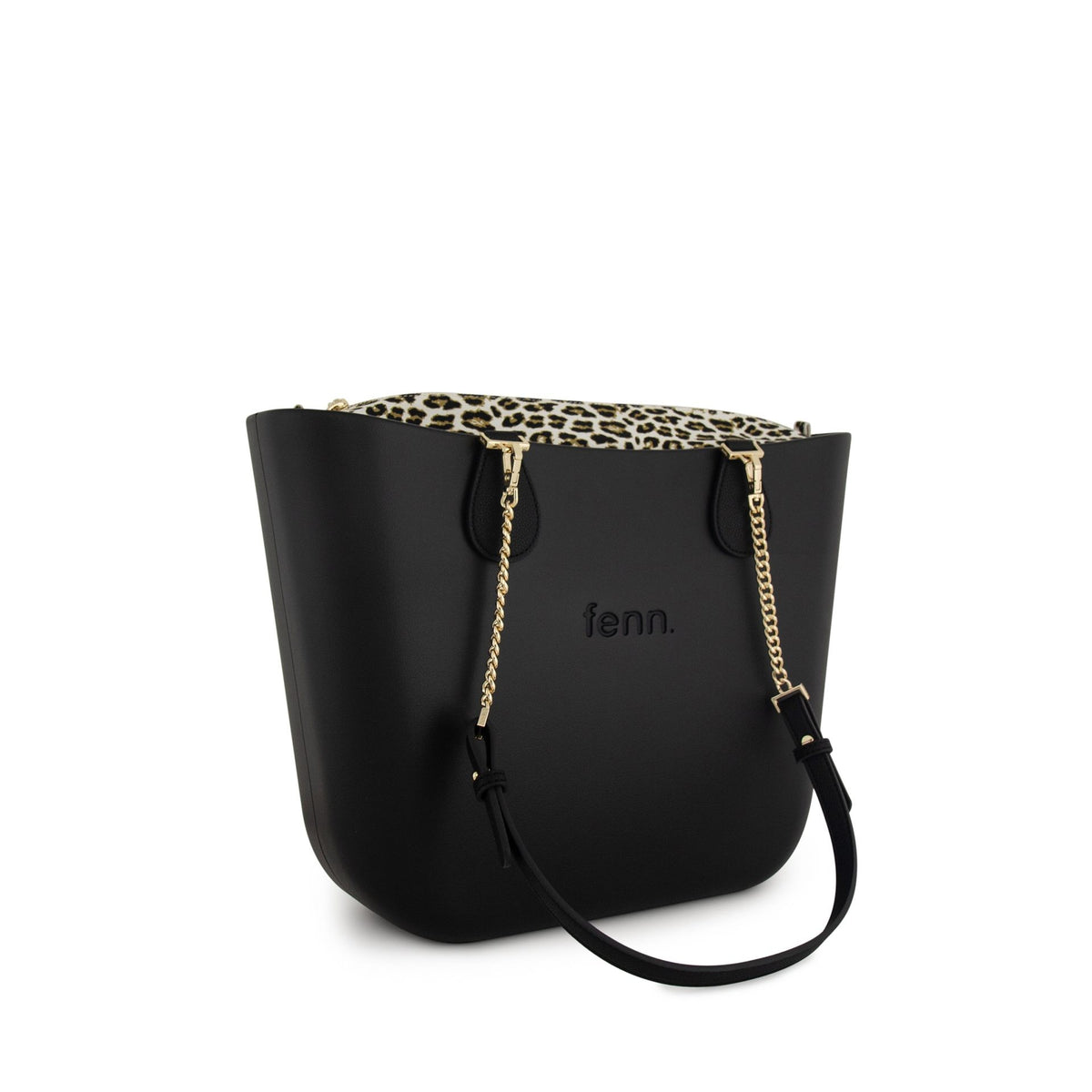 Fenn Original Everyday Tote Bag With Gold Chain-Black 1478