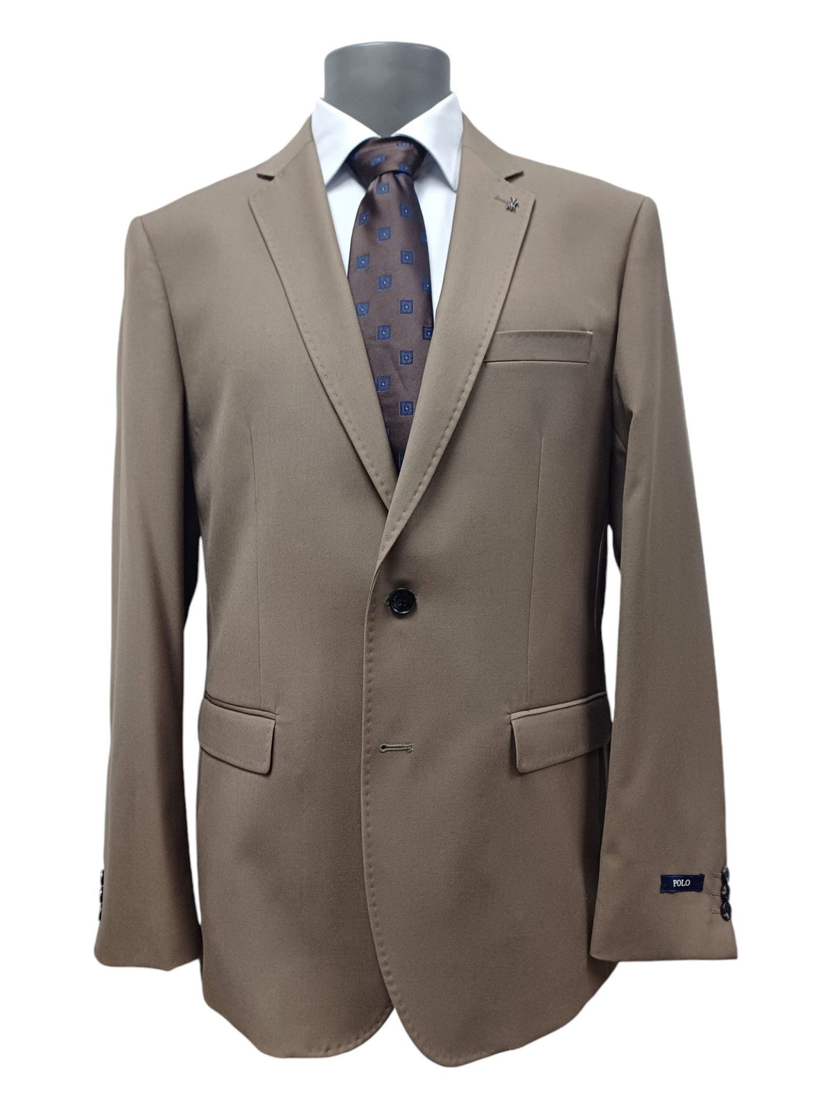 Polo Custom Fit Suit Brown