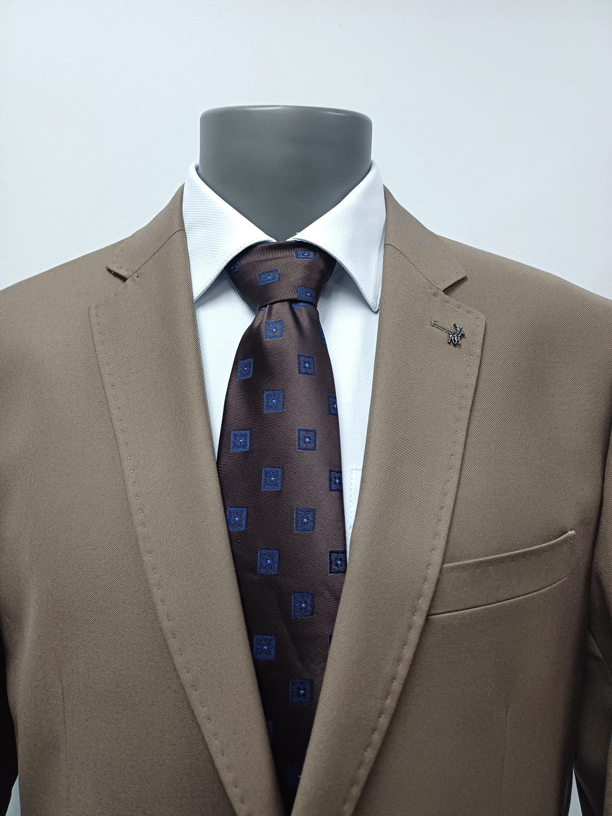 Polo Custom Fit Suit Brown
