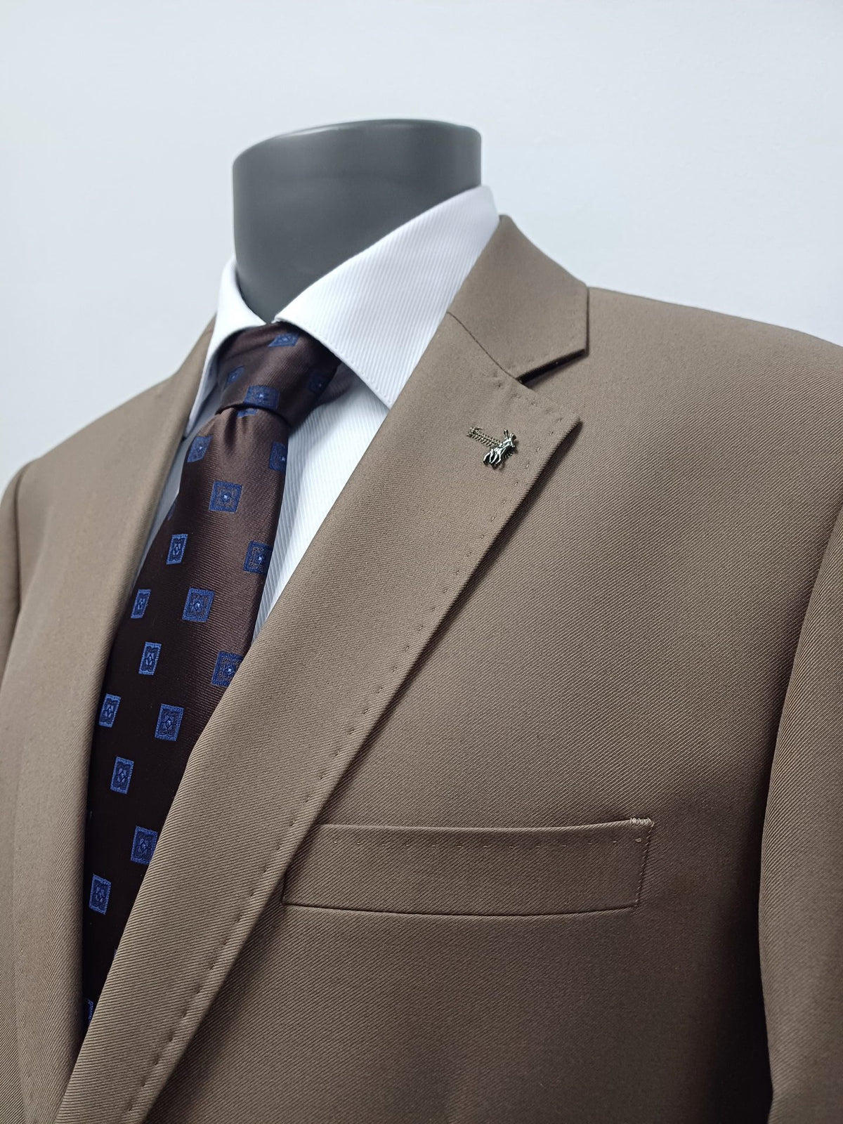 Polo Custom Fit Suit Brown