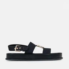 Polo Jacquard Moulded Trim Black Sandal (7986475597913)
