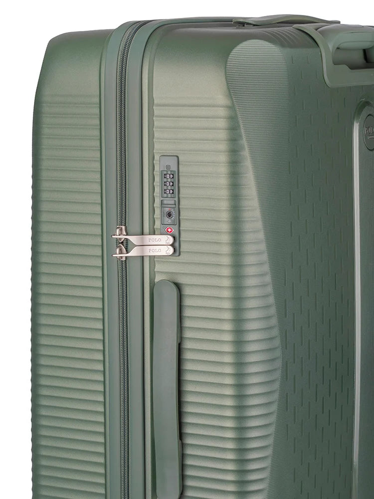 Polo Stellar 4 Wheel Trolley Case-Metallic Green