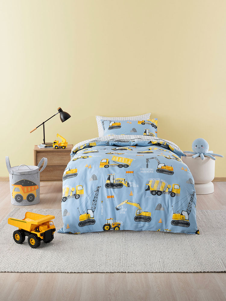 Linen House Cornflower Mighty Machines Duvet Cover Set