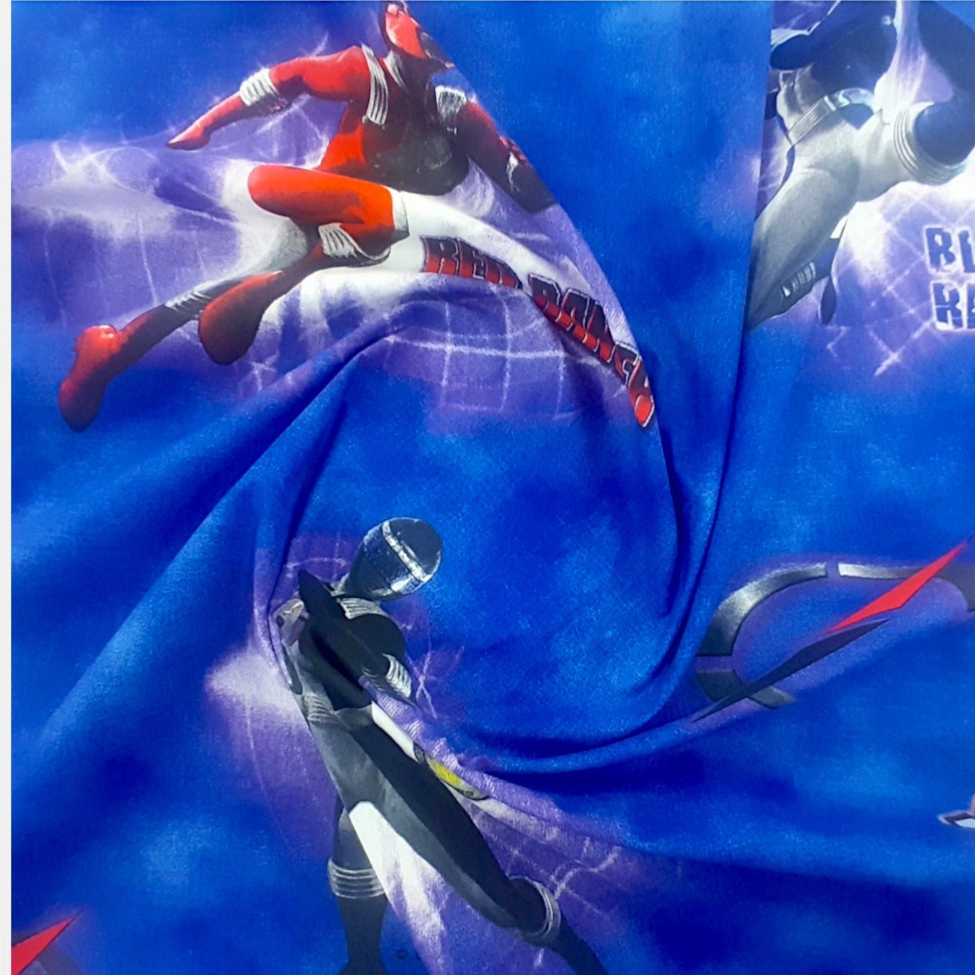 Power Rangers Printmaking Cotton Kids Fabric Power Rangers Print 140 cm