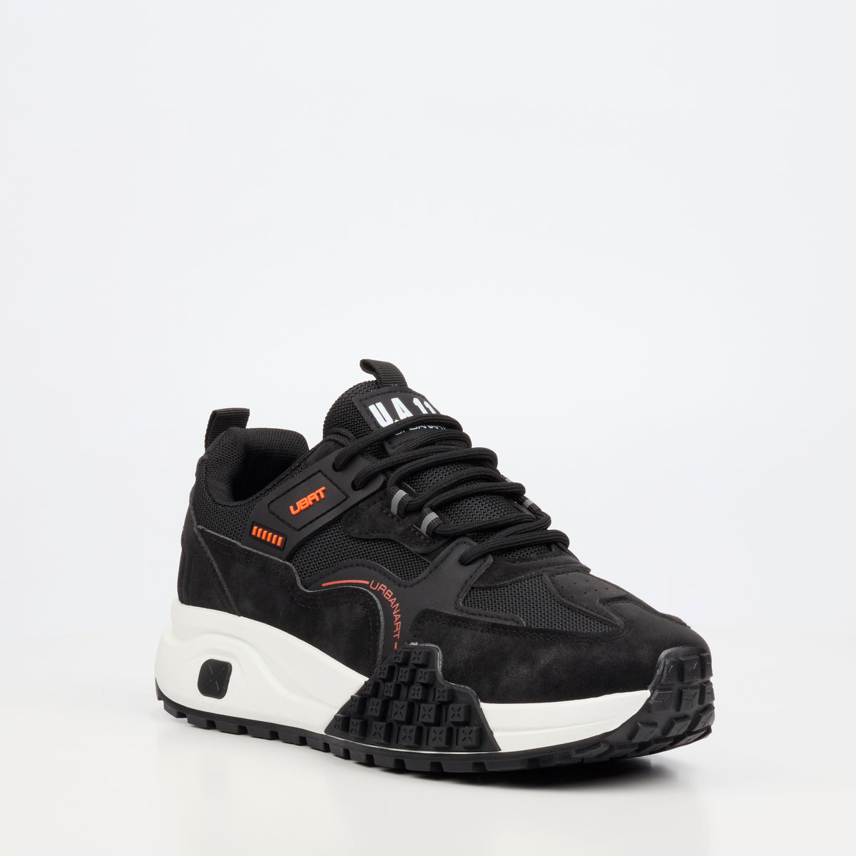 Urbanart Mens Canvas Redo 5 Faux Nubuck Sneaker-Black RED05NBCBLKM