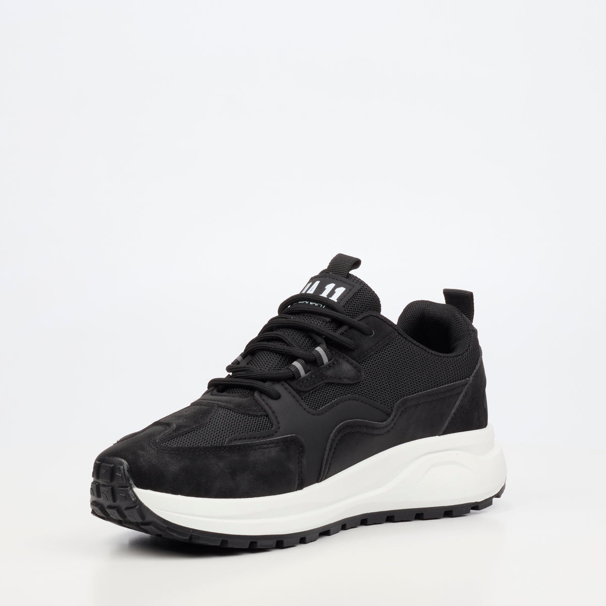 Urbanart Mens Canvas Redo 5 Faux Nubuck Sneaker-Black RED05NBCBLKM