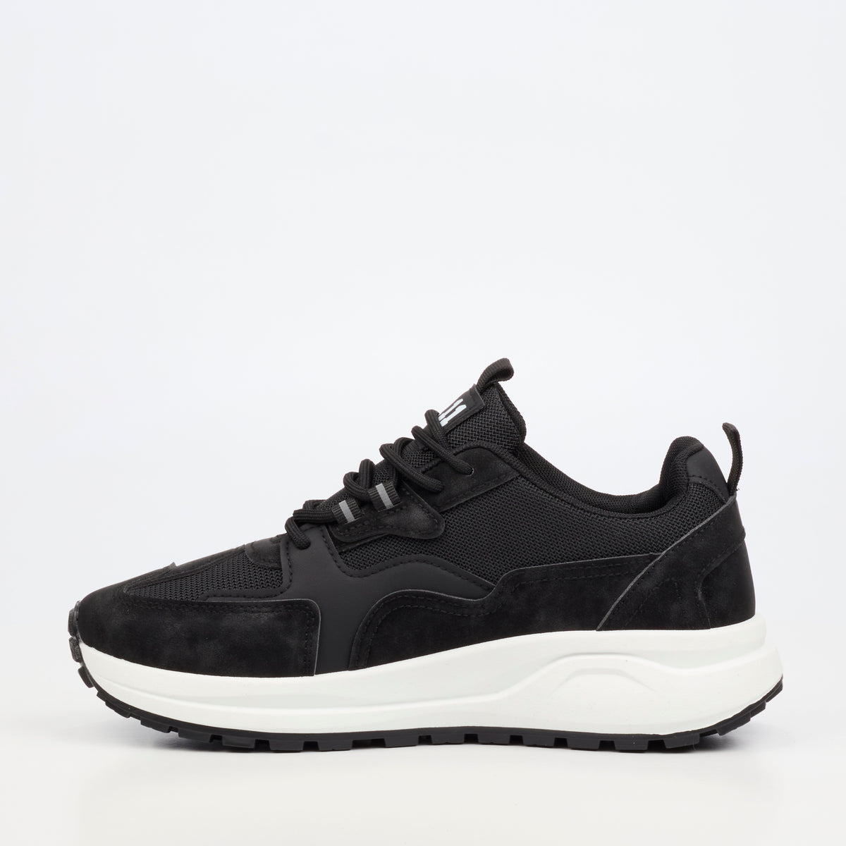 Urbanart Mens Canvas Redo 5 Faux Nubuck Sneaker-Black RED05NBCBLKM