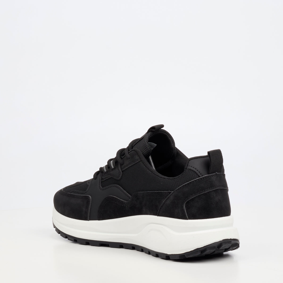 Urbanart Mens Canvas Redo 5 Faux Nubuck Sneaker-Black RED05NBCBLKM