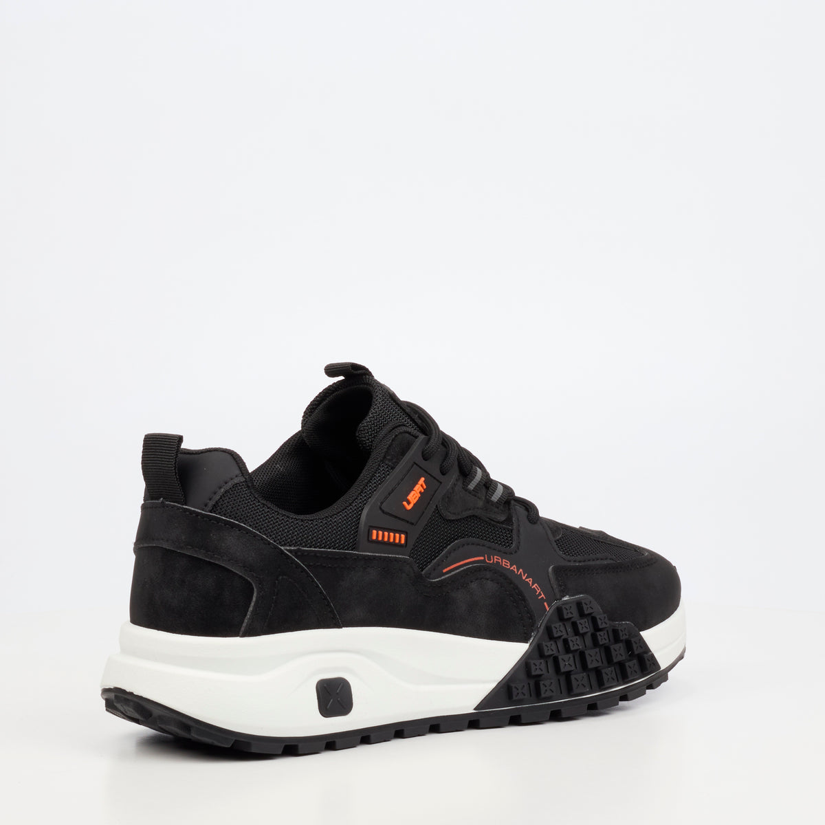 Urbanart Mens Canvas Redo 5 Faux Nubuck Sneaker-Black RED05NBCBLKM