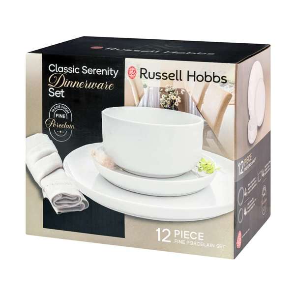 Russell Hobbs Classic Serenity 12 Piece Dinner Set RHCDW12