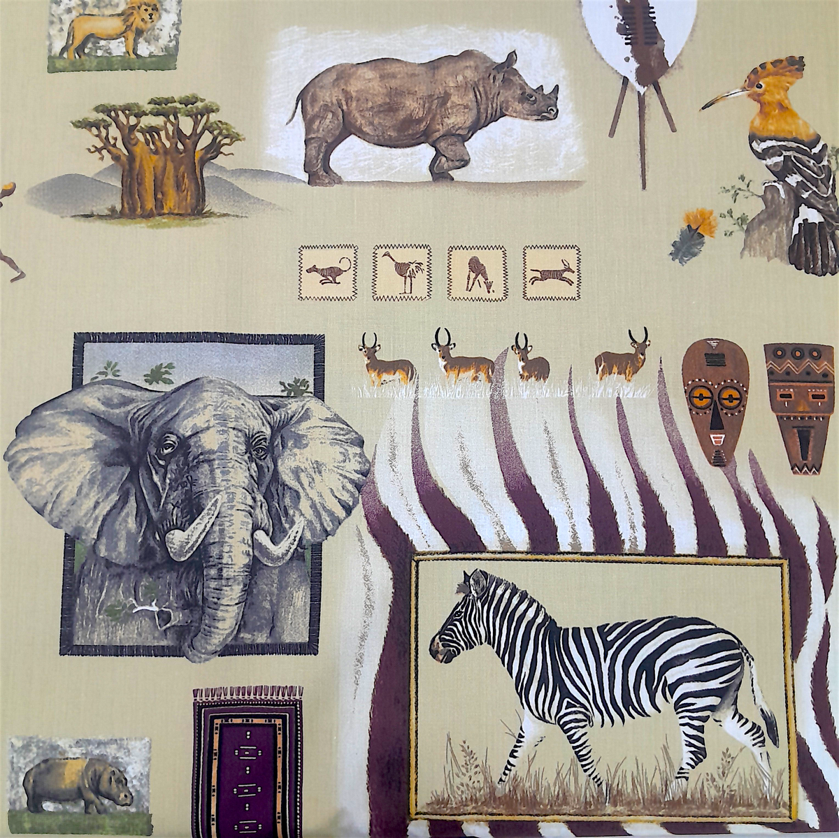 African Rhythm Polycotton Tabling Fabric 2041 235cm
