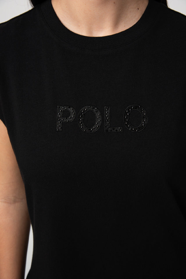 Polo Women Mila Short Sleeve Casual Dress Black