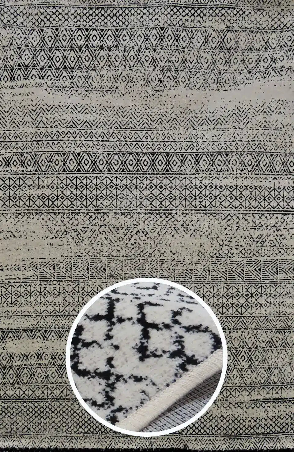 Fotakis Star Silkie Rug Black and Bone 133X190cm