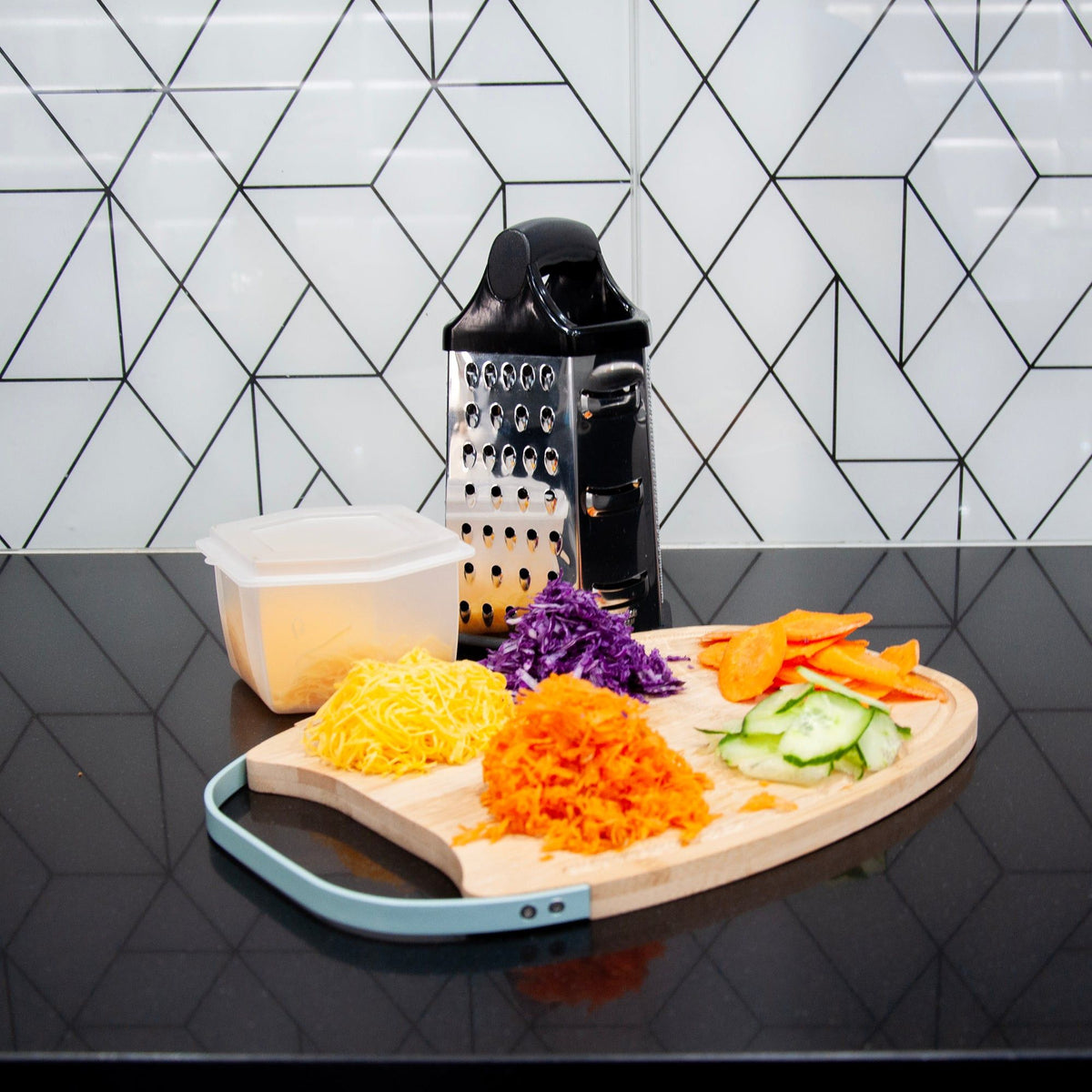 Salton Stainless Steel 6 Sided Grater With Storage SALG06.