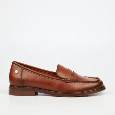 Miss Black Ladies Sasko 1 Faux Leather Shoe-Tan