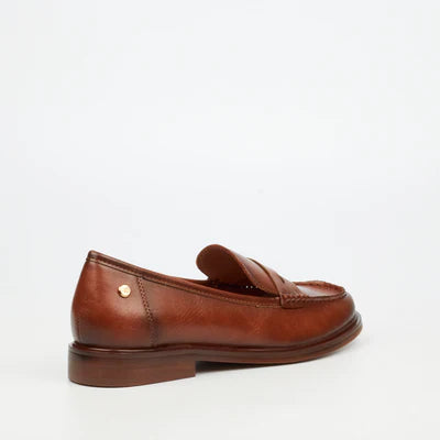 Miss Black Ladies Sasko 1 Faux Leather Shoe-Tan