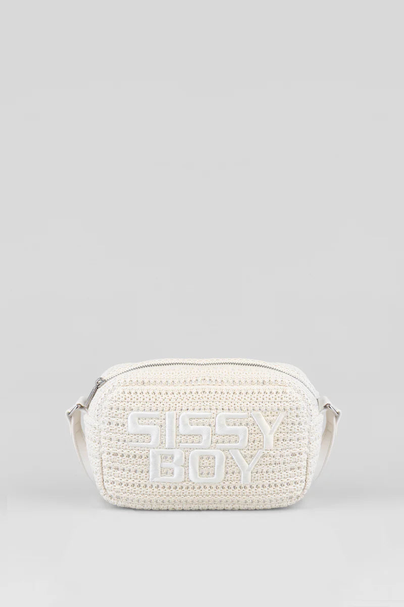 Sissyboy Ladies Wren Woven Crossbody Bag -Off White BG972.