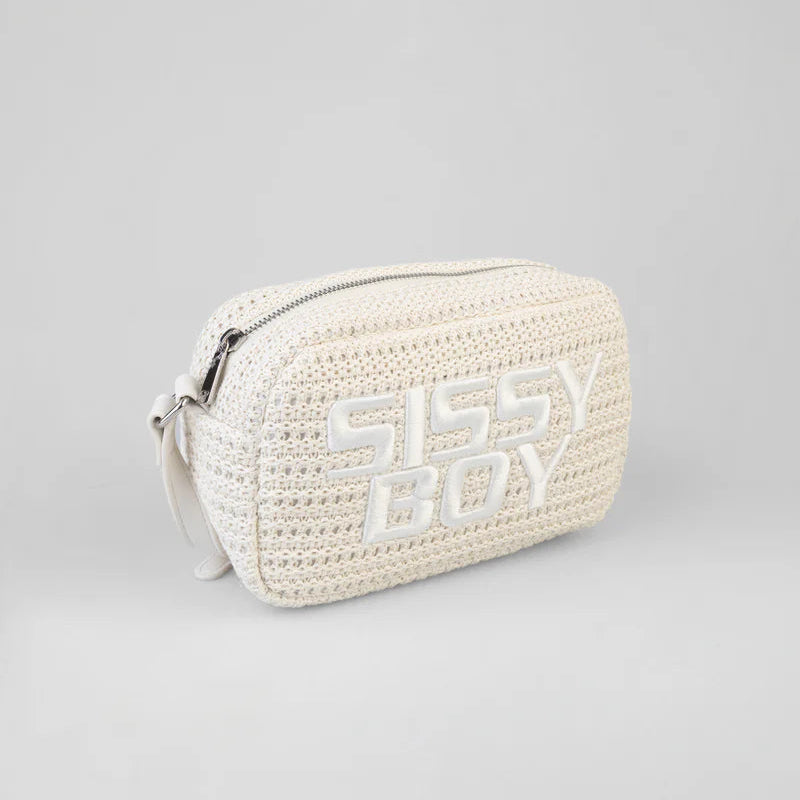 Sissyboy Ladies Wren Woven Crossbody Bag -Off White BG972.