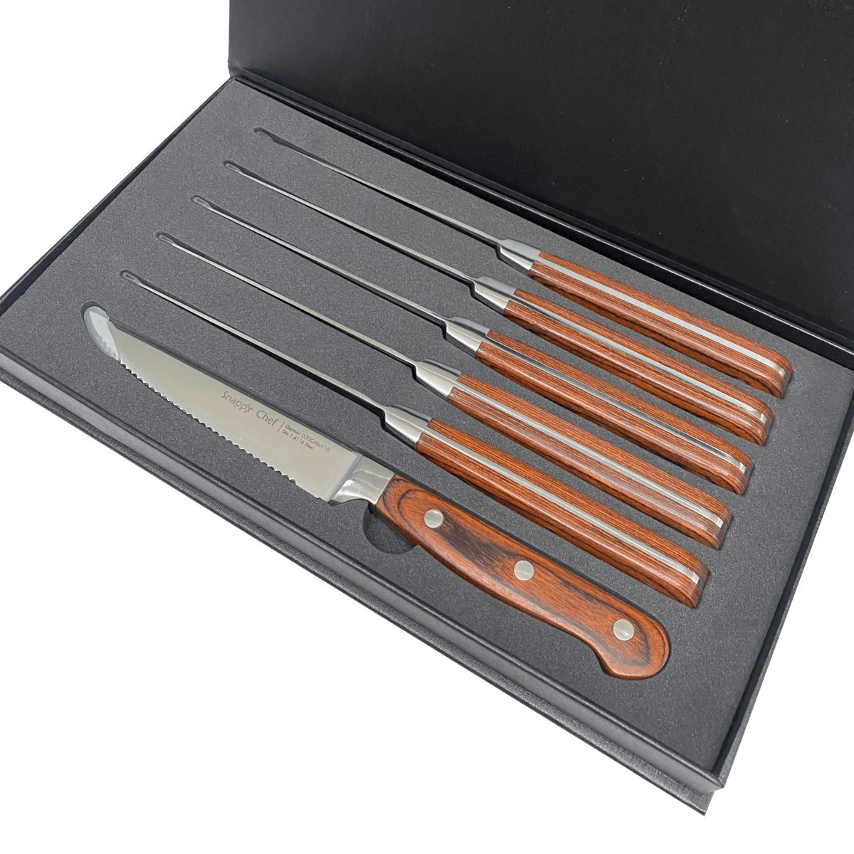 Snappy Chef 6 Piece Steak Knife Set SCKS006