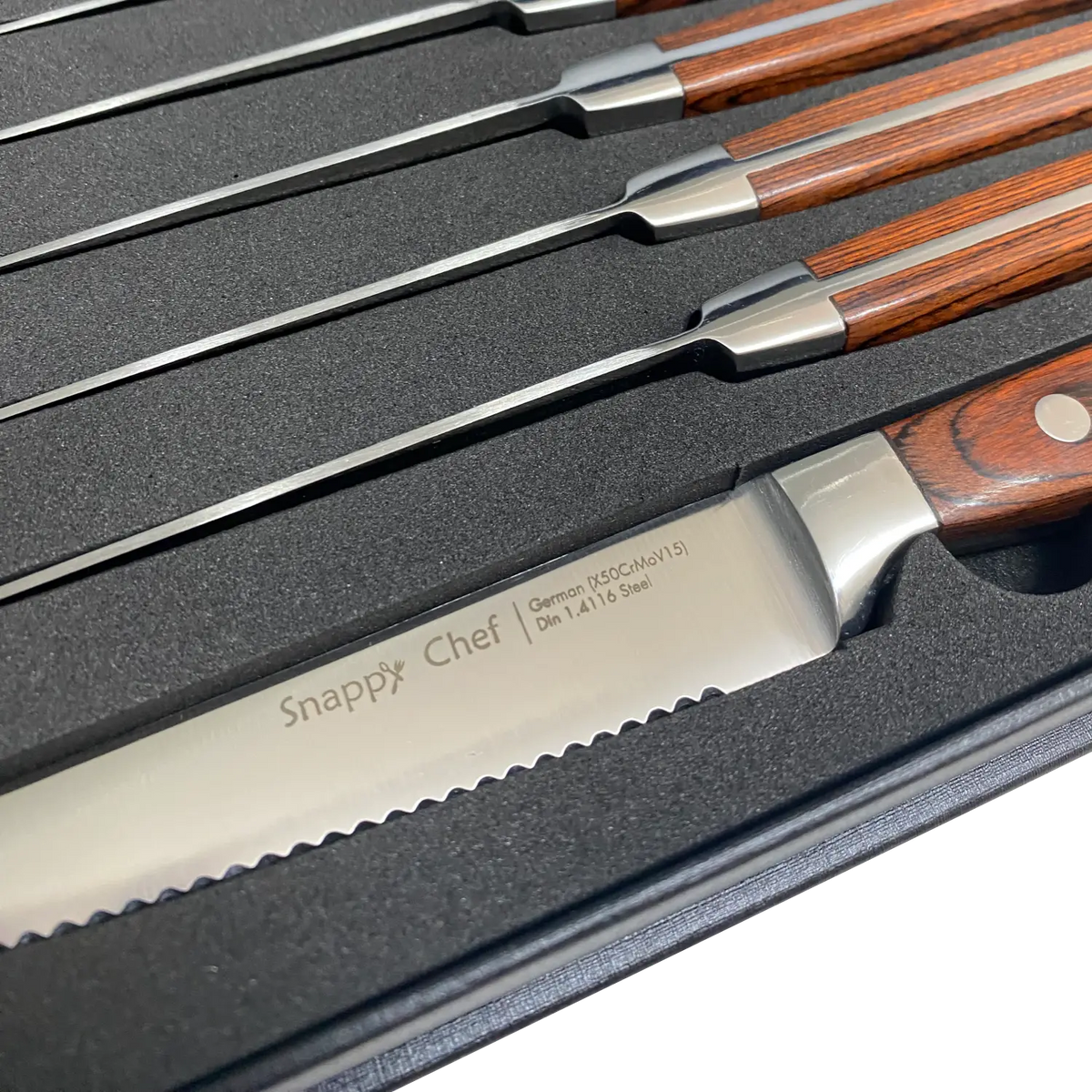 Snappy Chef 6 Piece Steak Knife Set SCKS006
