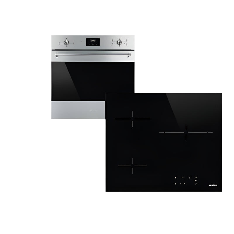 Smeg 60cm Stainless steel Oven and Ceramic Hob SF6300TVX+SE263TD1