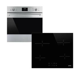 Smeg 60cm Stainless steel Oven and Ceramic Hob SF6300TVX+SE263TD1
