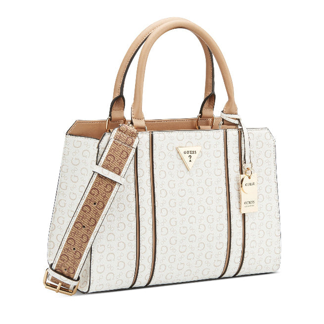 Guess Cassian Satchel Tote Bag White SG959806
