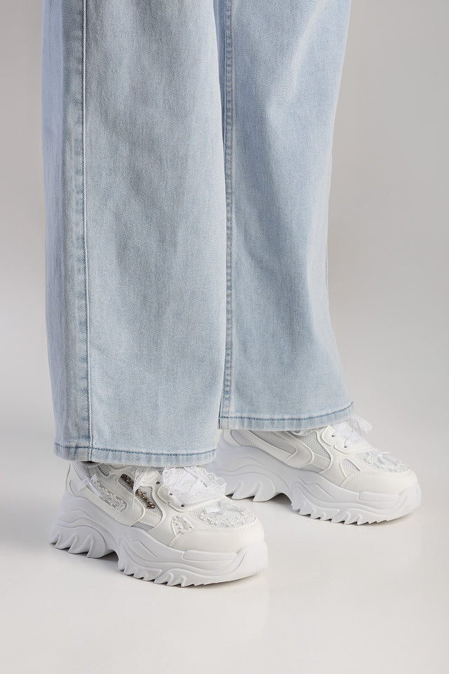 Sissy Boy women's Chunky Bowie Sneakers White (8025711411289)